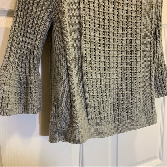 Cato Gray 3/4 Sleeved Sweater Cardigan Size M - Picture 6 of 7